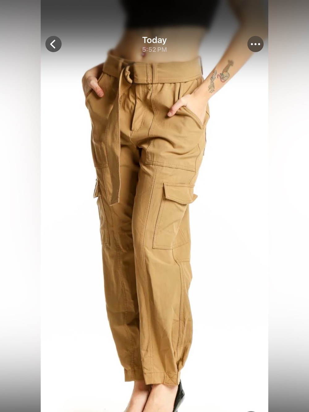 Banana Republic Belted camel/ tan pants/ joggers